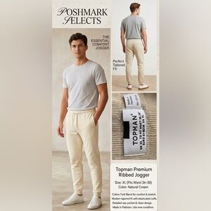 Topman Cream Tailored Sweatpants P28